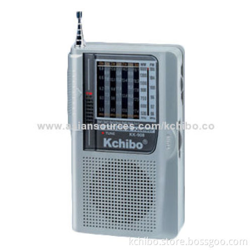 FM/MW/SW1-7 9-band Portable Radio with High-sensitivity, Sized 105 x 62 x 21mmNew